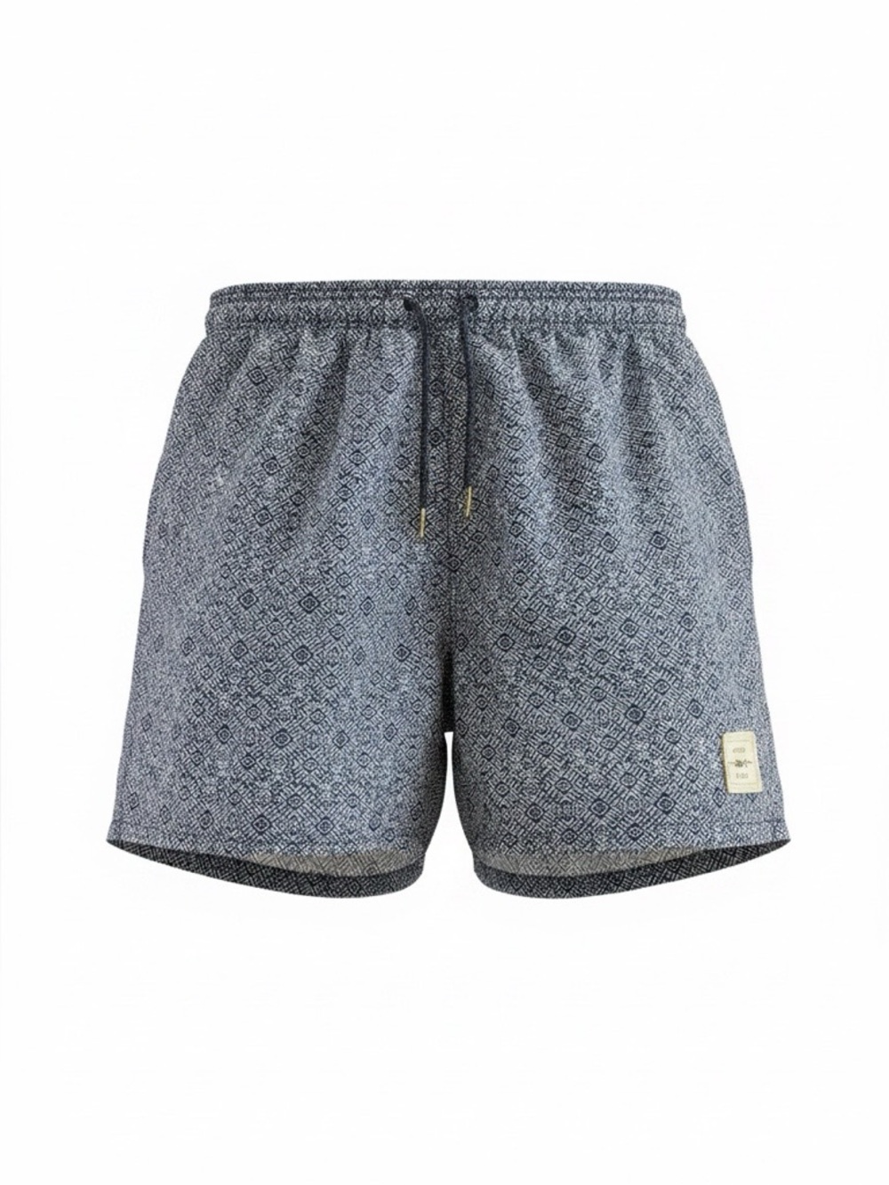 Spicy Tuna Swim Trunks Size XL Men’s Blue Geometric Print Lined Beach Shorts